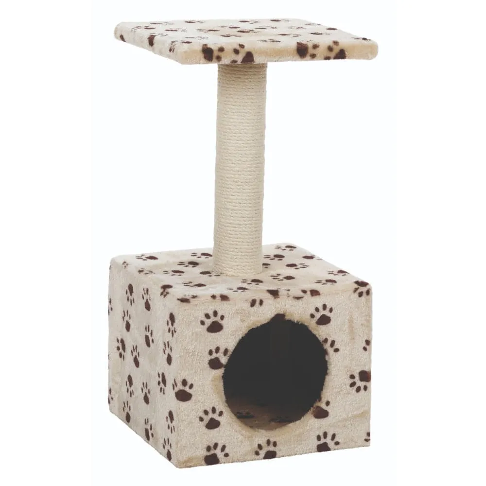 Trixie Junior Zamora Scratching Post with Paw Print Toy for Cats (Beige)