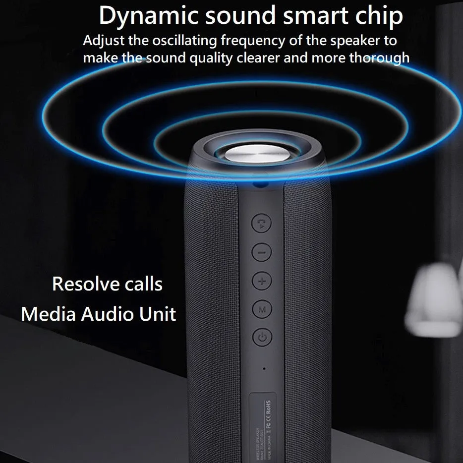 Wireless Bluetooth Speaker Stereo Portable Column with Fm Radio