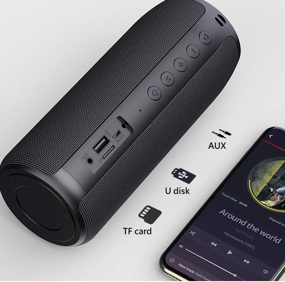 Wireless Bluetooth Speaker Stereo Portable Column with Fm Radio