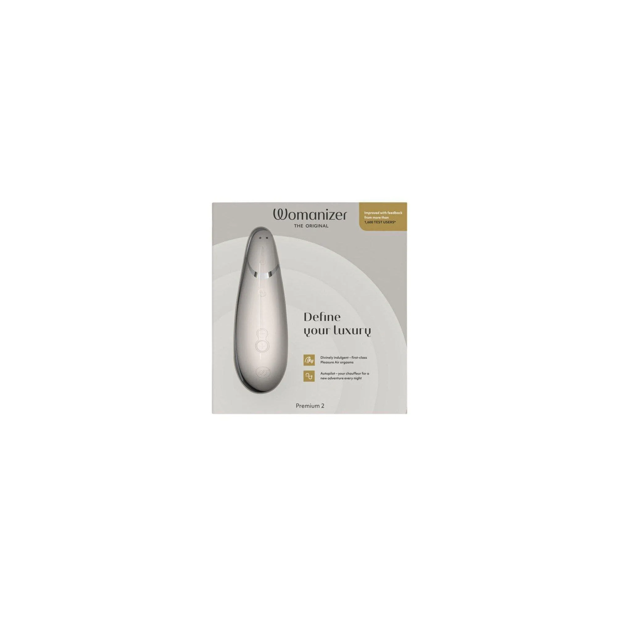 Womanizer Premium 2 Rechargeable 14 Level Clitoral Stimulator with Autopilot