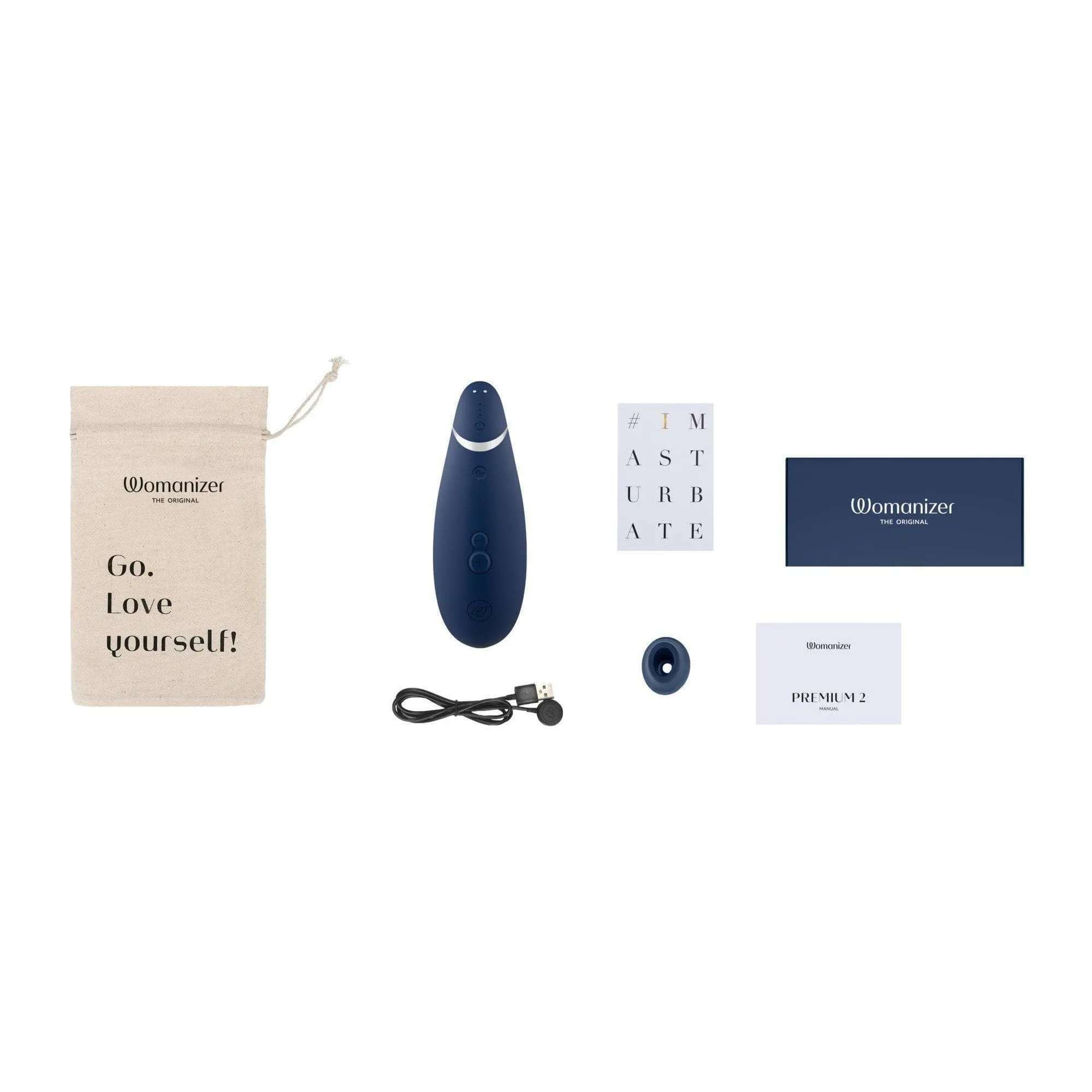 Womanizer Premium 2 Rechargeable 14 Level Clitoral Stimulator with Autopilot