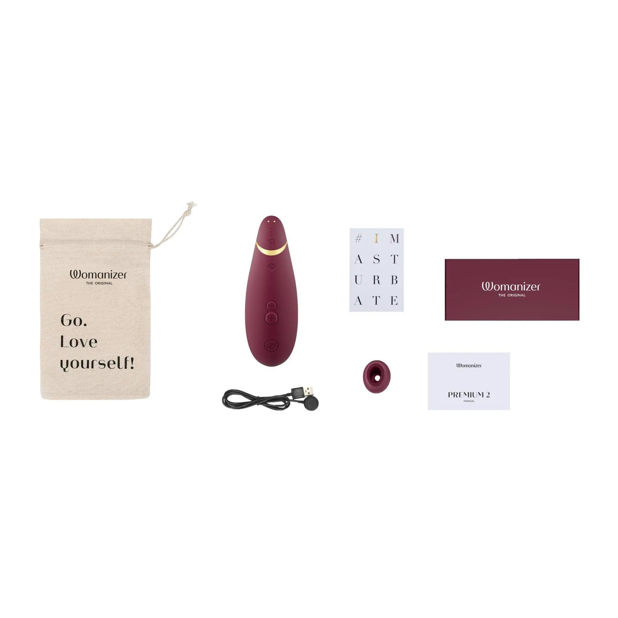 Womanizer Premium 2 Rechargeable 14 Level Clitoral Stimulator with Autopilot