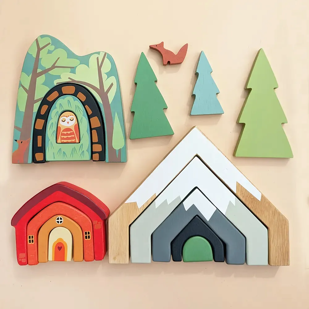 Woodland Mountains, Trees, House and Tunnels Play Set Bundle