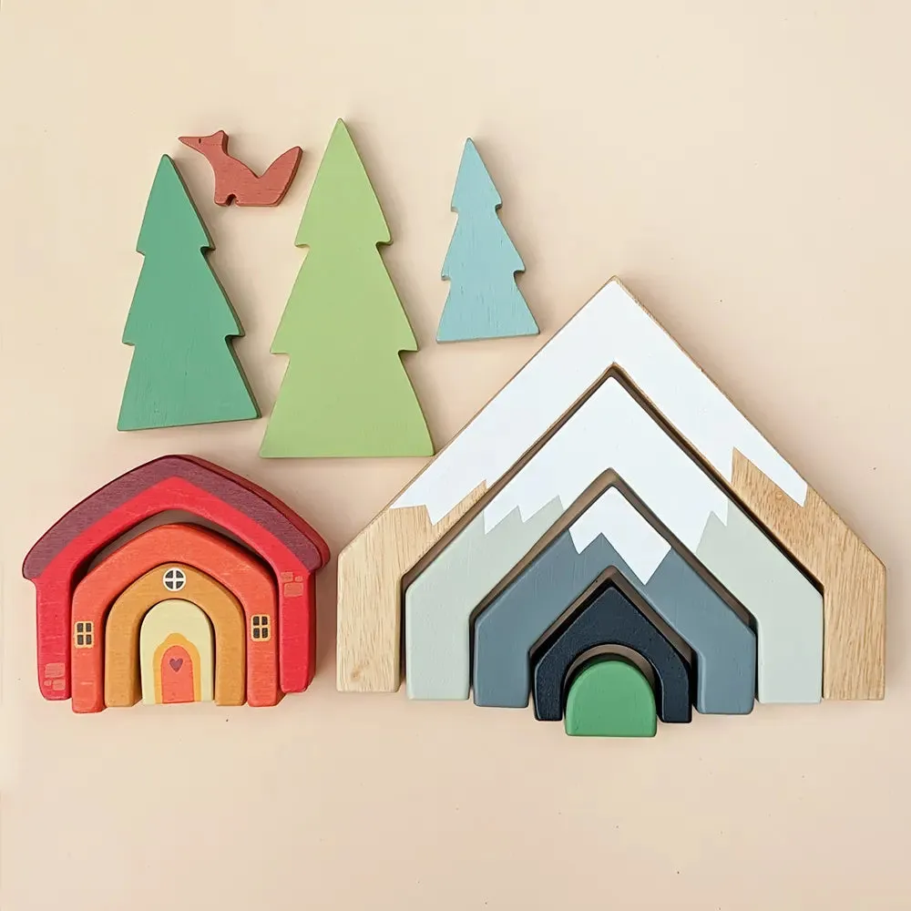 Woodland Mountains, Trees, House and Tunnels Play Set Bundle