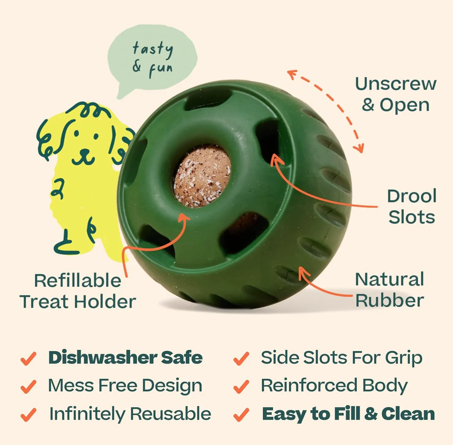 Woof "The Pupsicle" Lickable Treat Dispenser Toy - Large Dog